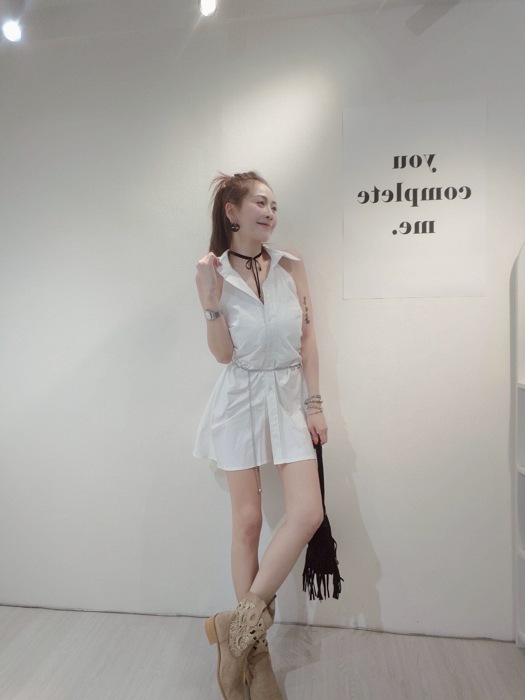 ｜20250523｜🔍獨家原創#879腰封削肩襯衫洋 (3)