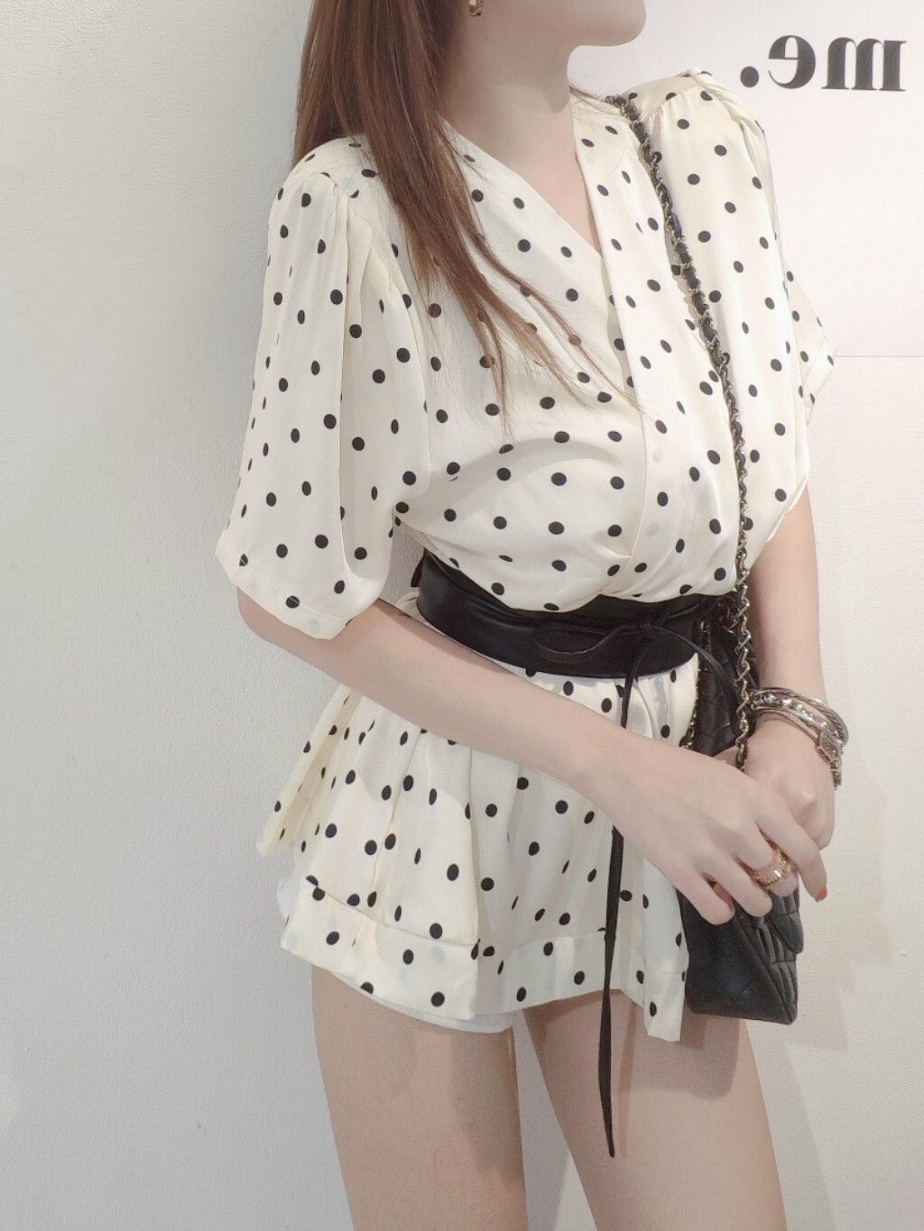 ｜20250523｜🔍上衣系列#9368醋酸料長版傘狀（附皮腰封） (4)