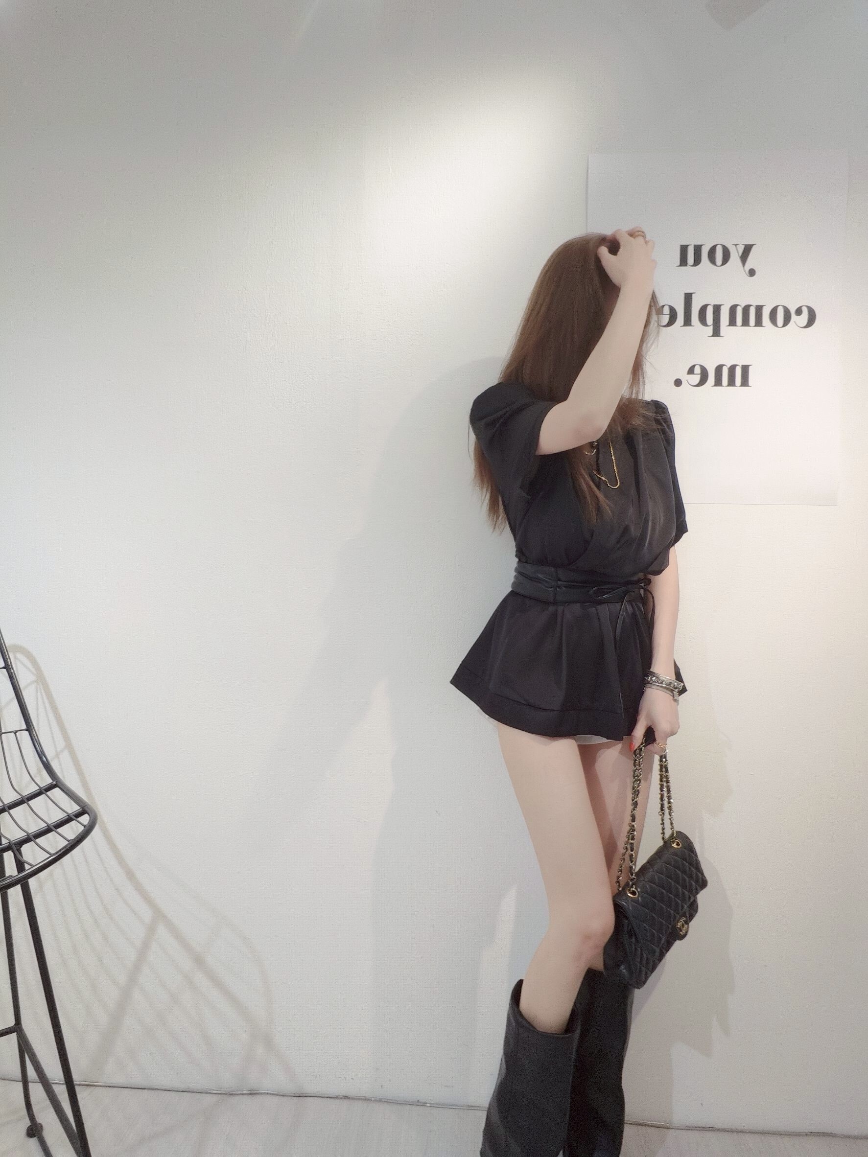 ｜20250523｜🔍上衣系列#9368醋酸料長版傘狀（附皮腰封） (8)