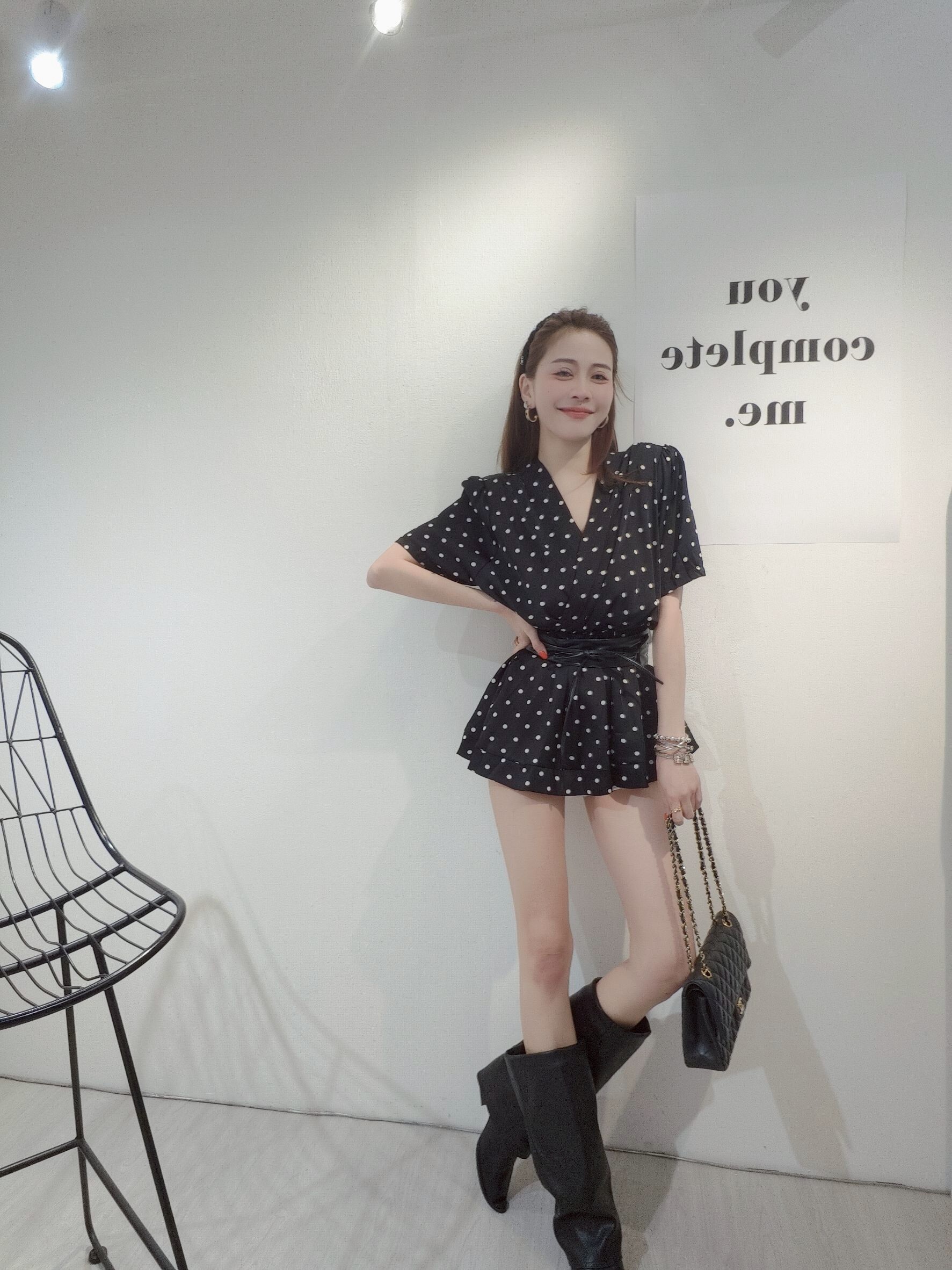 ｜20250523｜🔍上衣系列#9368醋酸料長版傘狀（附皮腰封） (2)