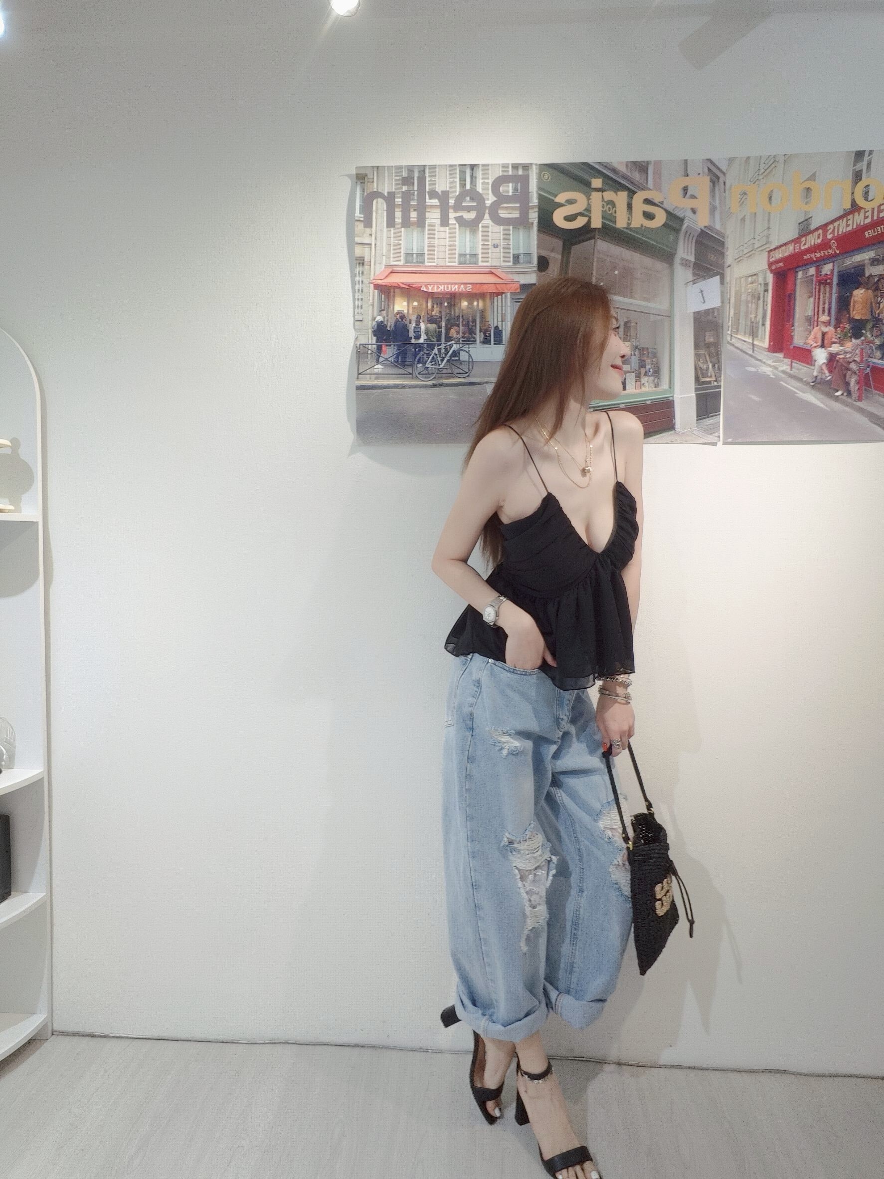 ｜20250526｜🔍下半身系列#61561拼接蕾絲牛仔寬褲 (3)