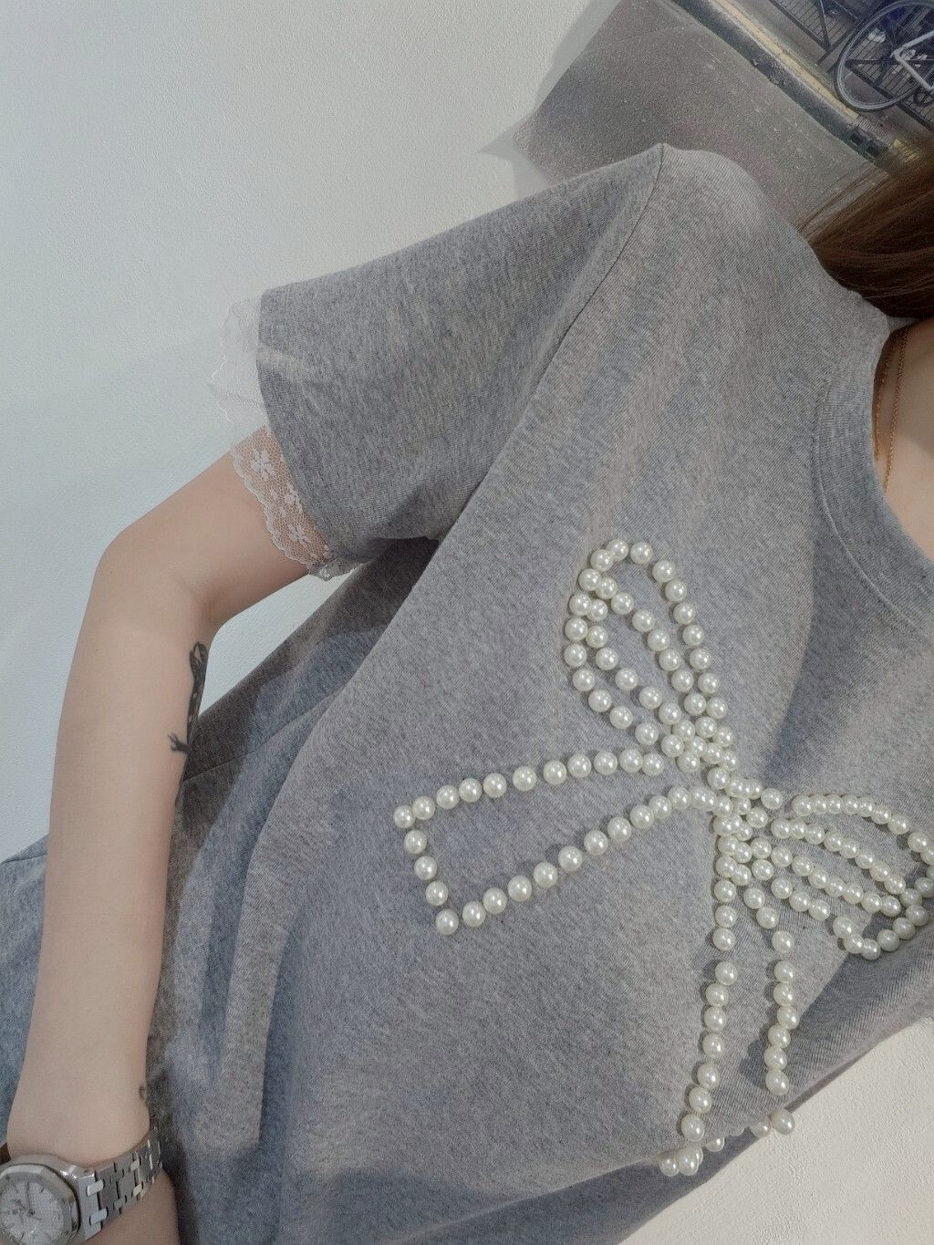 ｜20250526｜🔍上衣系列#1218釘珠大蝴蝶結T (2)