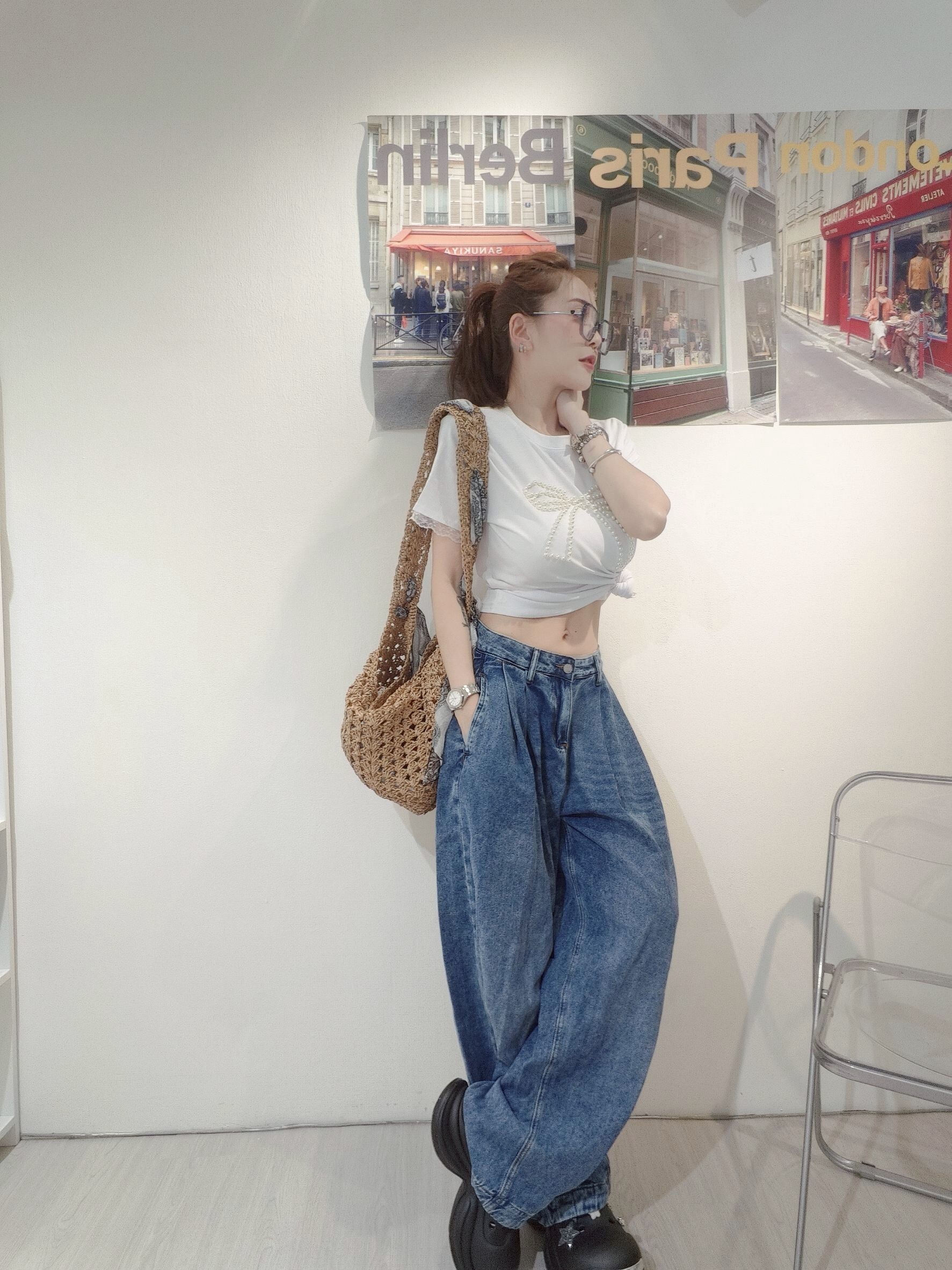 ｜20250526｜🔍上衣系列#1218釘珠大蝴蝶結T (4)