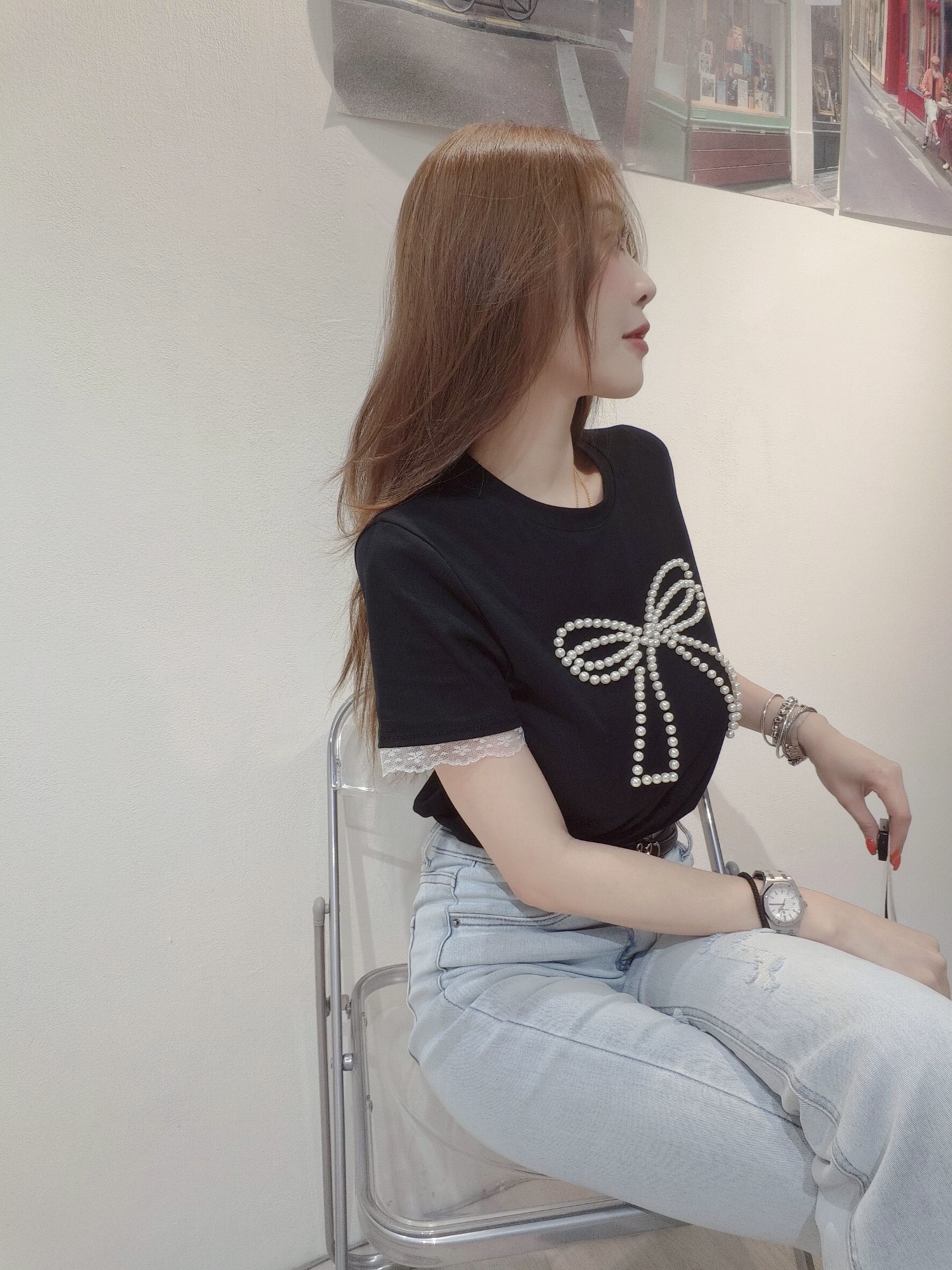 ｜20250526｜🔍上衣系列#1218釘珠大蝴蝶結T (5)