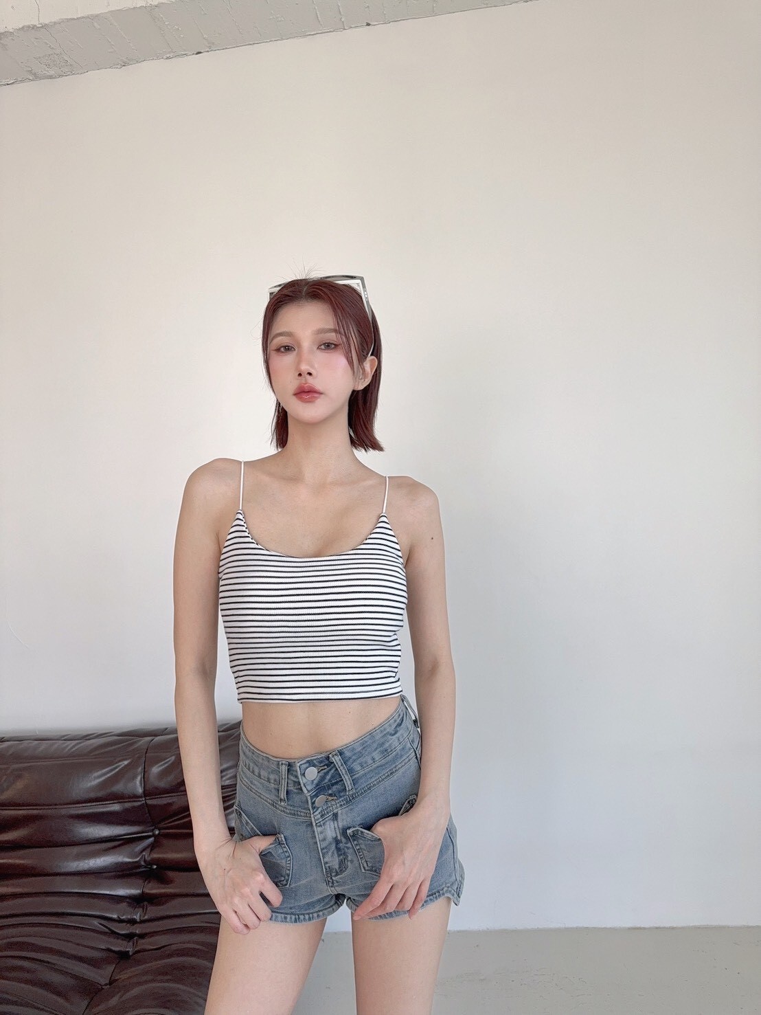 808 訂製款-爆款彈力細肩百搭胸墊背心 (10)