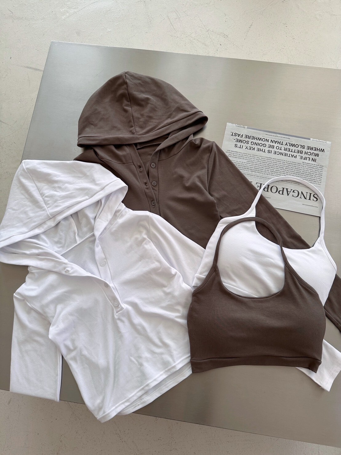 3012 訂製款-排扣連帽上衣+背心兩件套 (2)