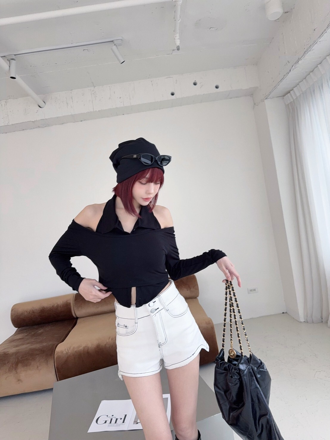 3030 𝓛𝓪𝓭𝔂𝓰𝓸訂製款-翻領繞脖美背排扣背心兩件套 (4)