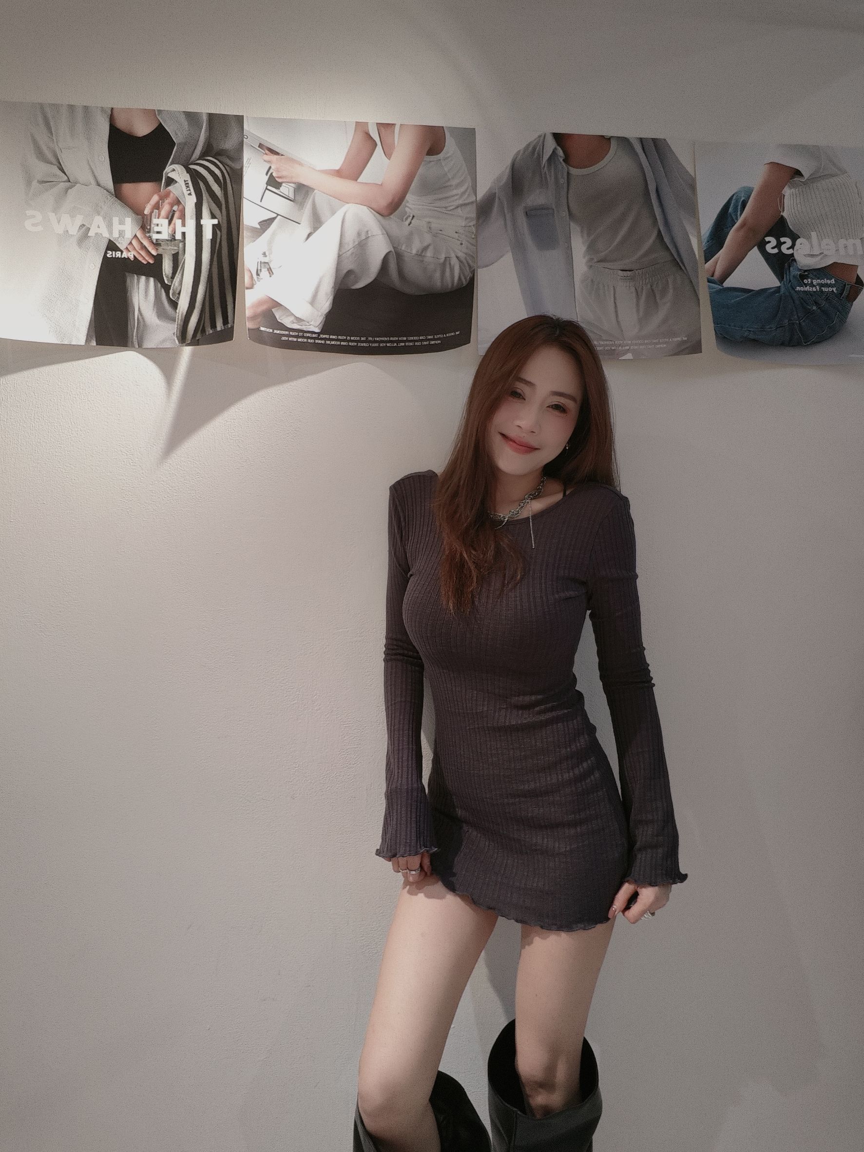 8190兩面穿捲邊洋裝 (3)