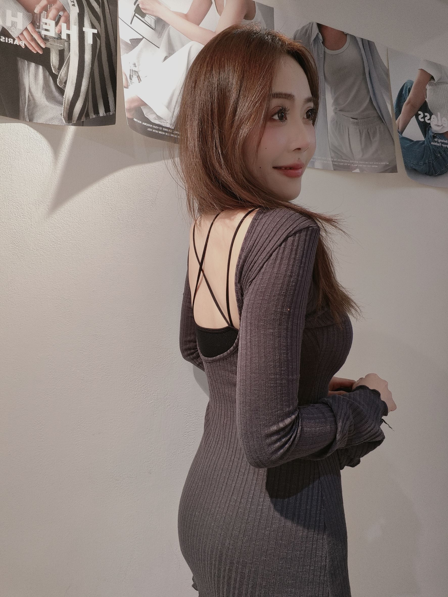 8190兩面穿捲邊洋裝 (4)