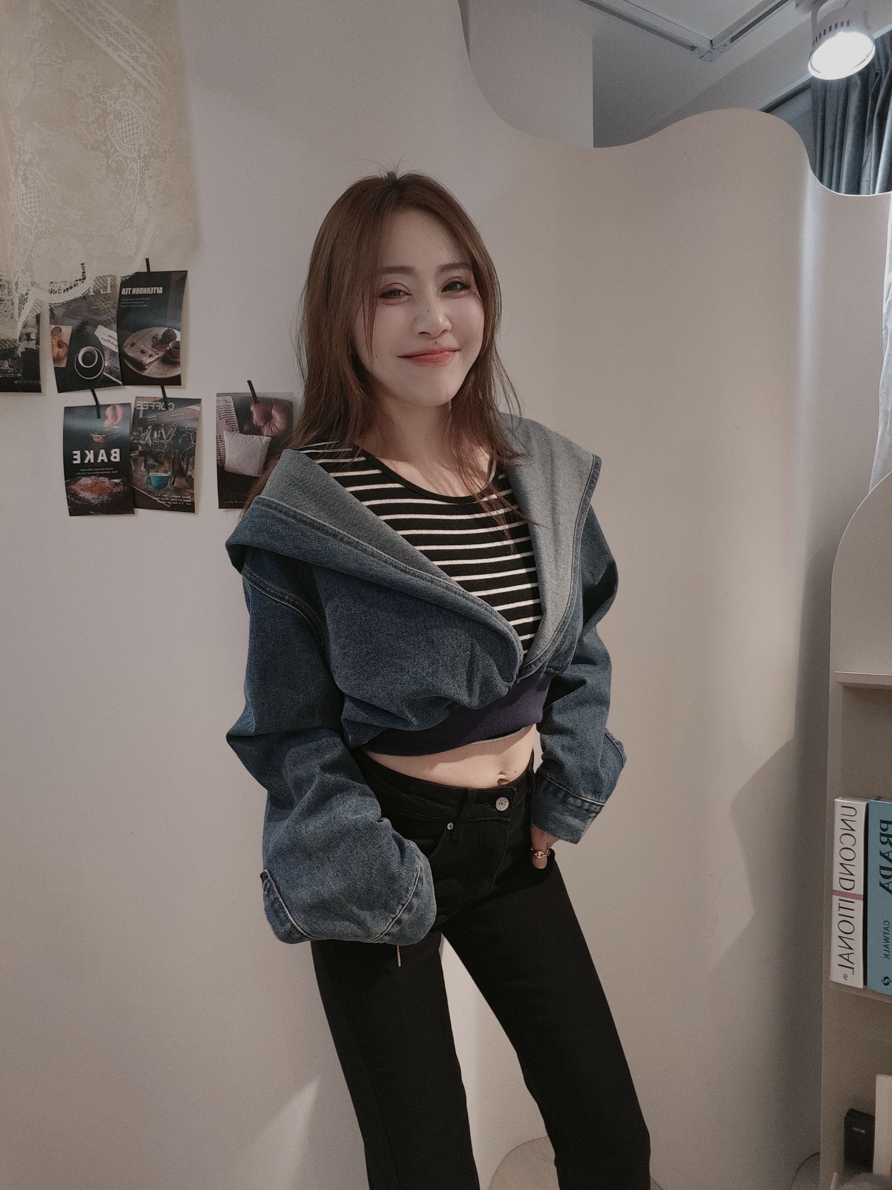 5977雙腰抓皺條紋踢 (6)