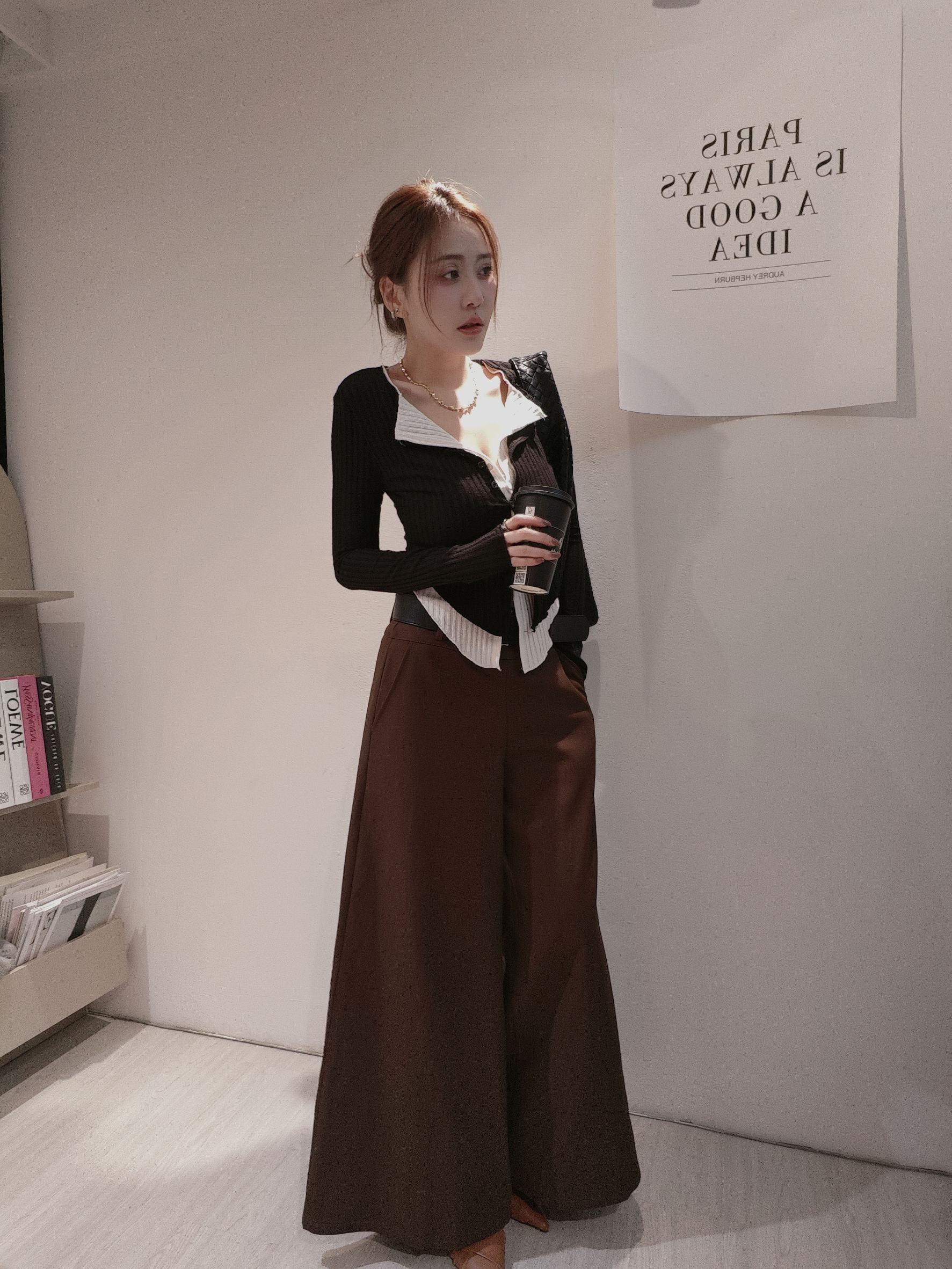 019厚呢西料寬褲 (3)