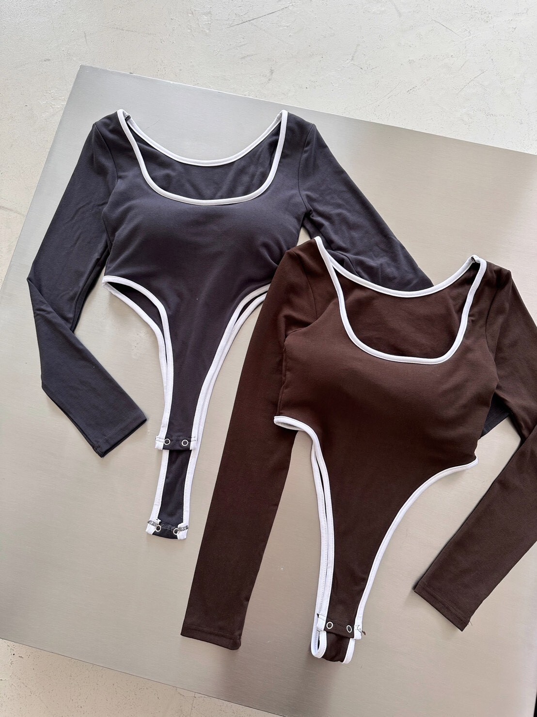 3033訂製款-歐美性感滾邊胸墊連體衣 (3)