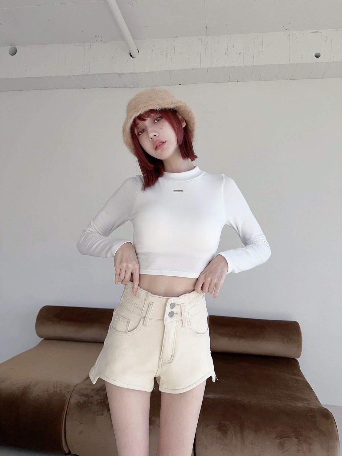 9689𝓛𝓪𝓭𝔂𝓰𝓸訂製款-爆款高領鐵牌發熱胸墊上衣 (7)