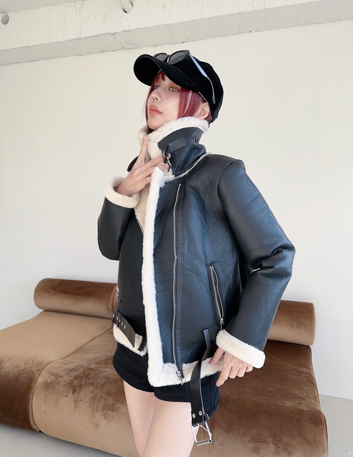 8813𝓛𝓪𝓭𝔂𝓰𝓸翻領內鋪毛皮革口袋外 (8)