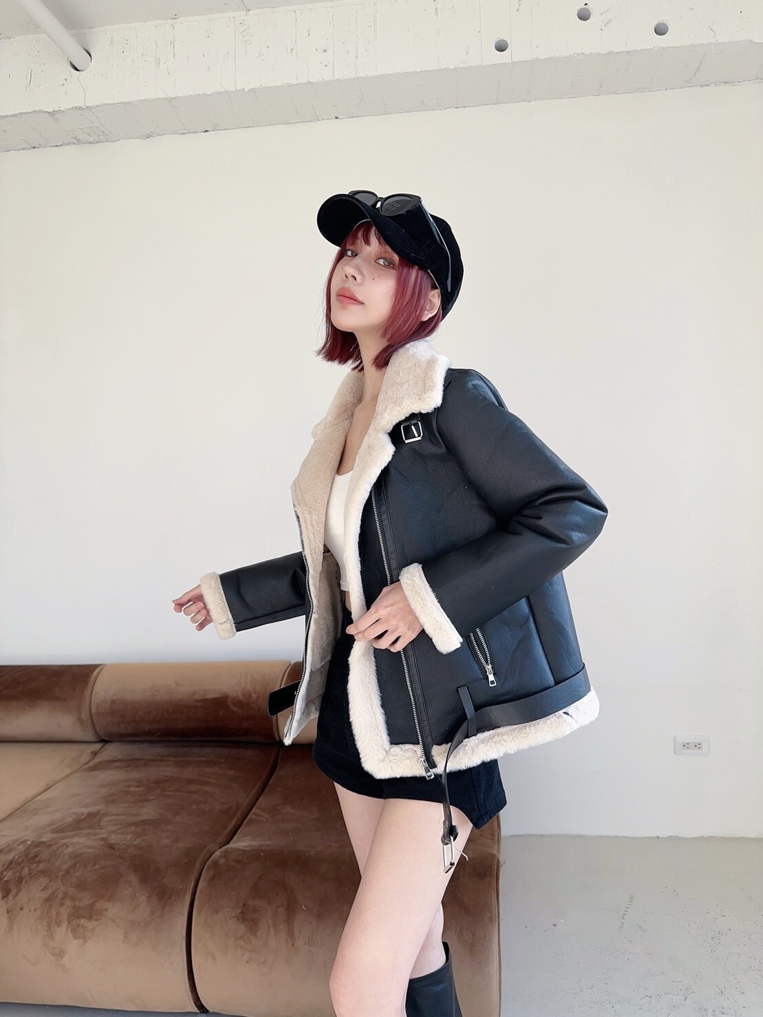 8813𝓛𝓪𝓭𝔂𝓰𝓸翻領內鋪毛皮革口袋外 (3)