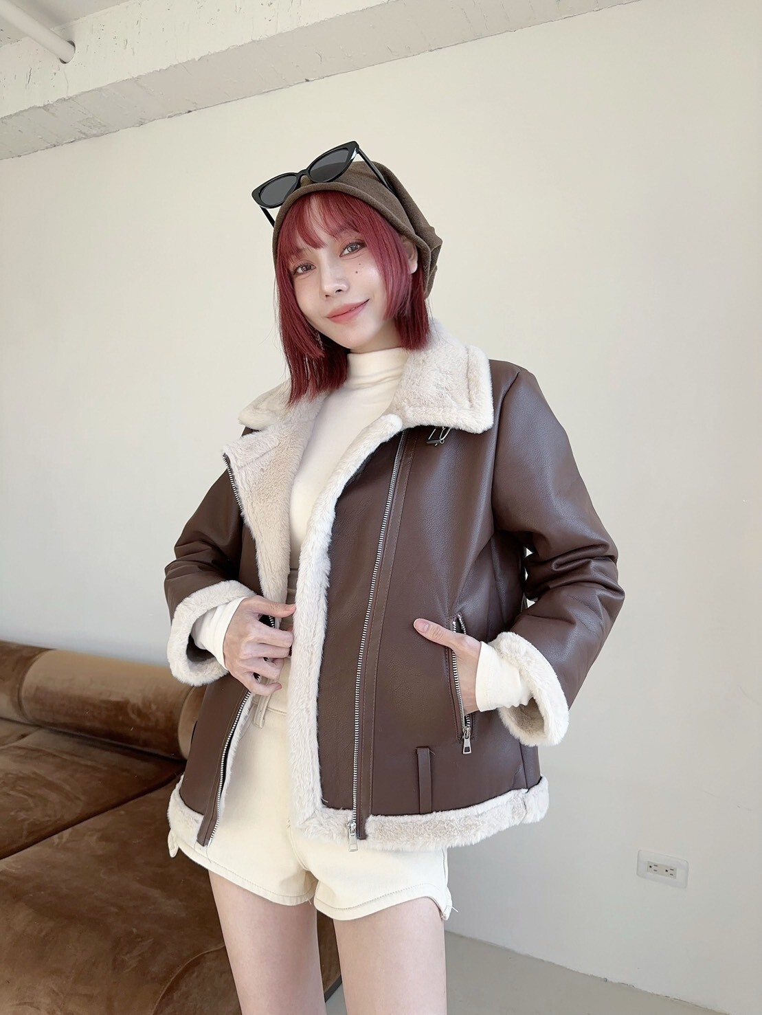 8813𝓛𝓪𝓭𝔂𝓰𝓸翻領內鋪毛皮革口袋外 (4)