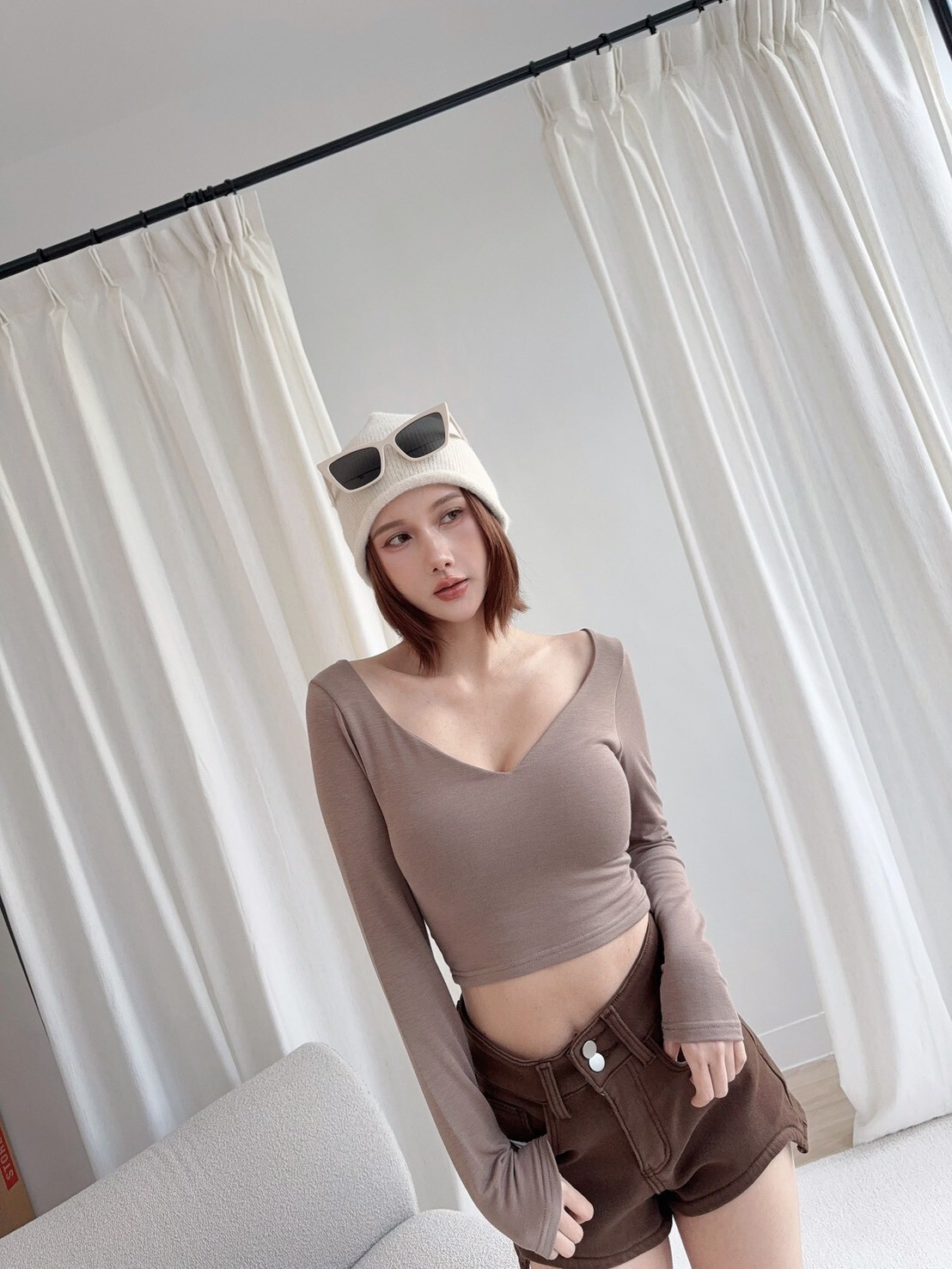 9691訂製款-海鷗領性感發熱胸墊上衣 (8)