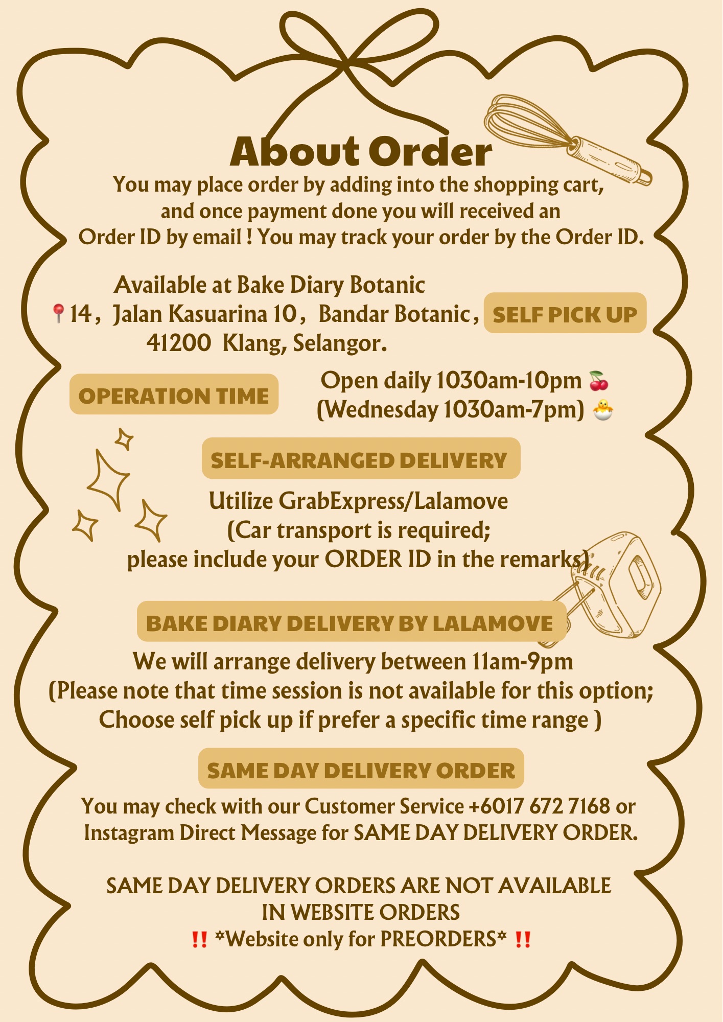 About Self Pick Up 副本