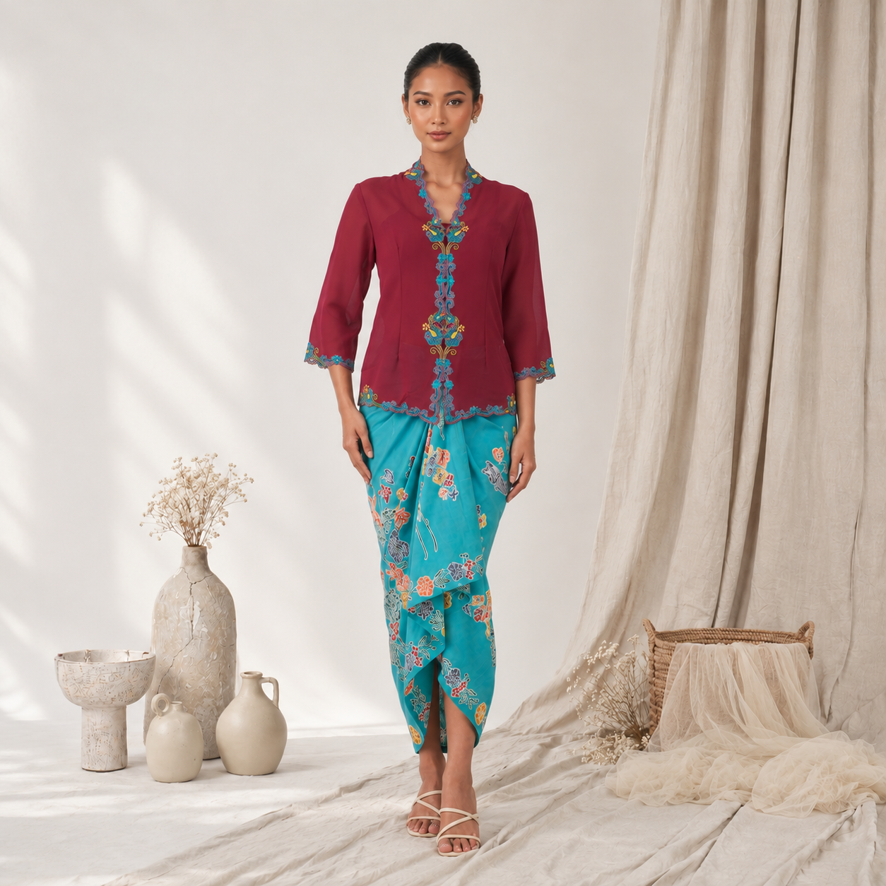 Modern Kebaya in a Soft Editorial Studio