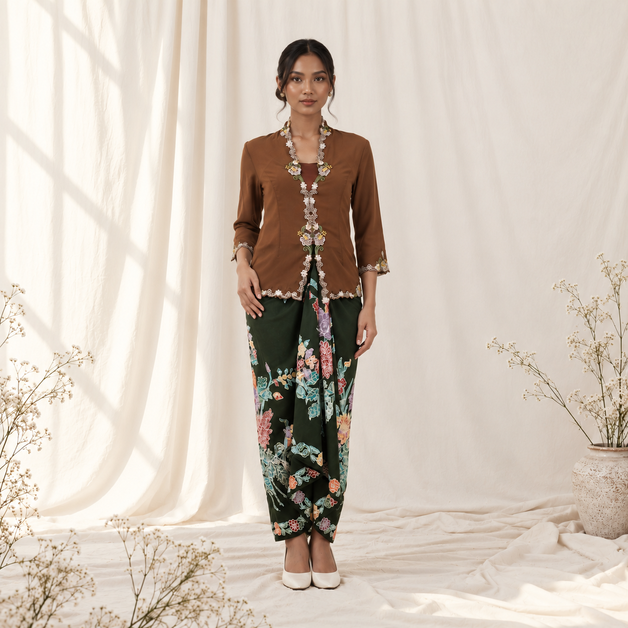 Editorial Kebaya Portrait with Wildflowers