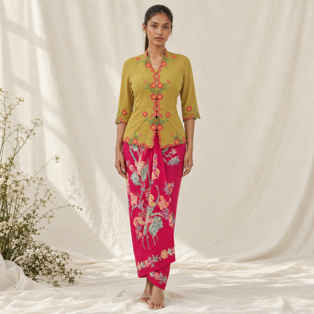 Editorial Kebaya Portrait with Wildflowers (1)