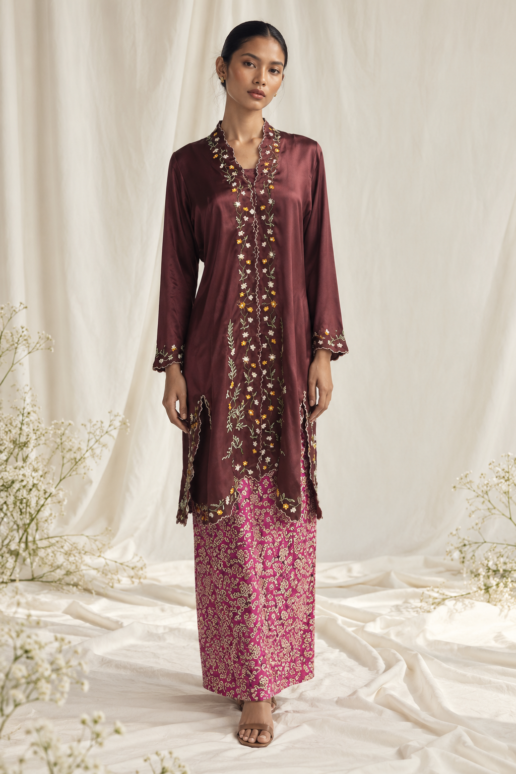 Elegant Maroon Kurta Portrait (1)