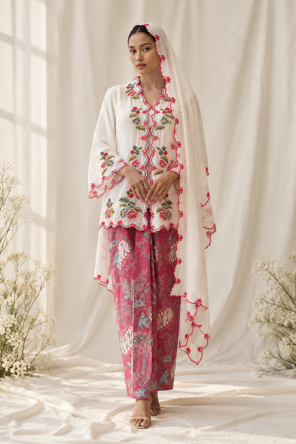 Embroidered Kebaya in Soft Light