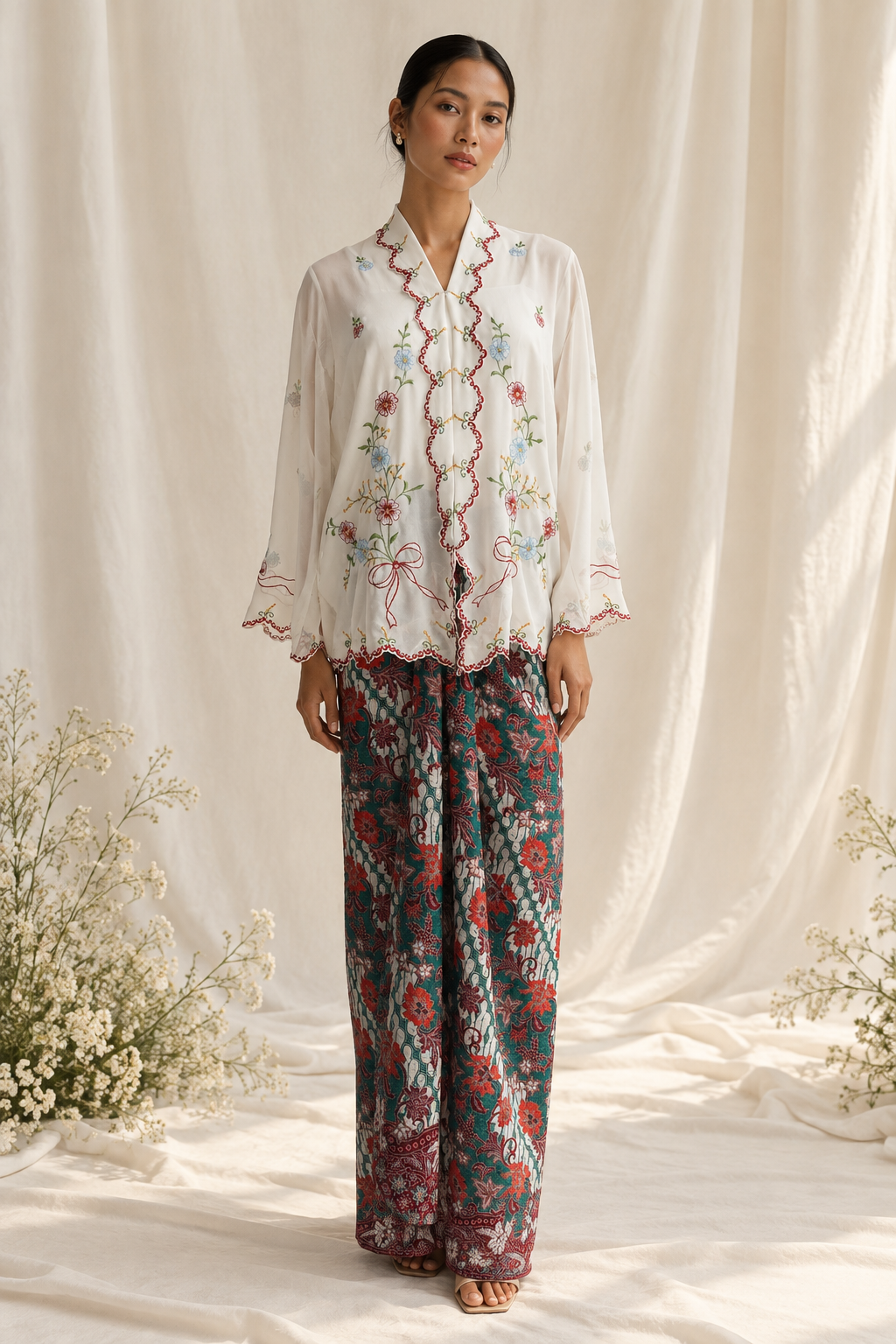 Elegant Embroidered Kebaya Portrait(3)