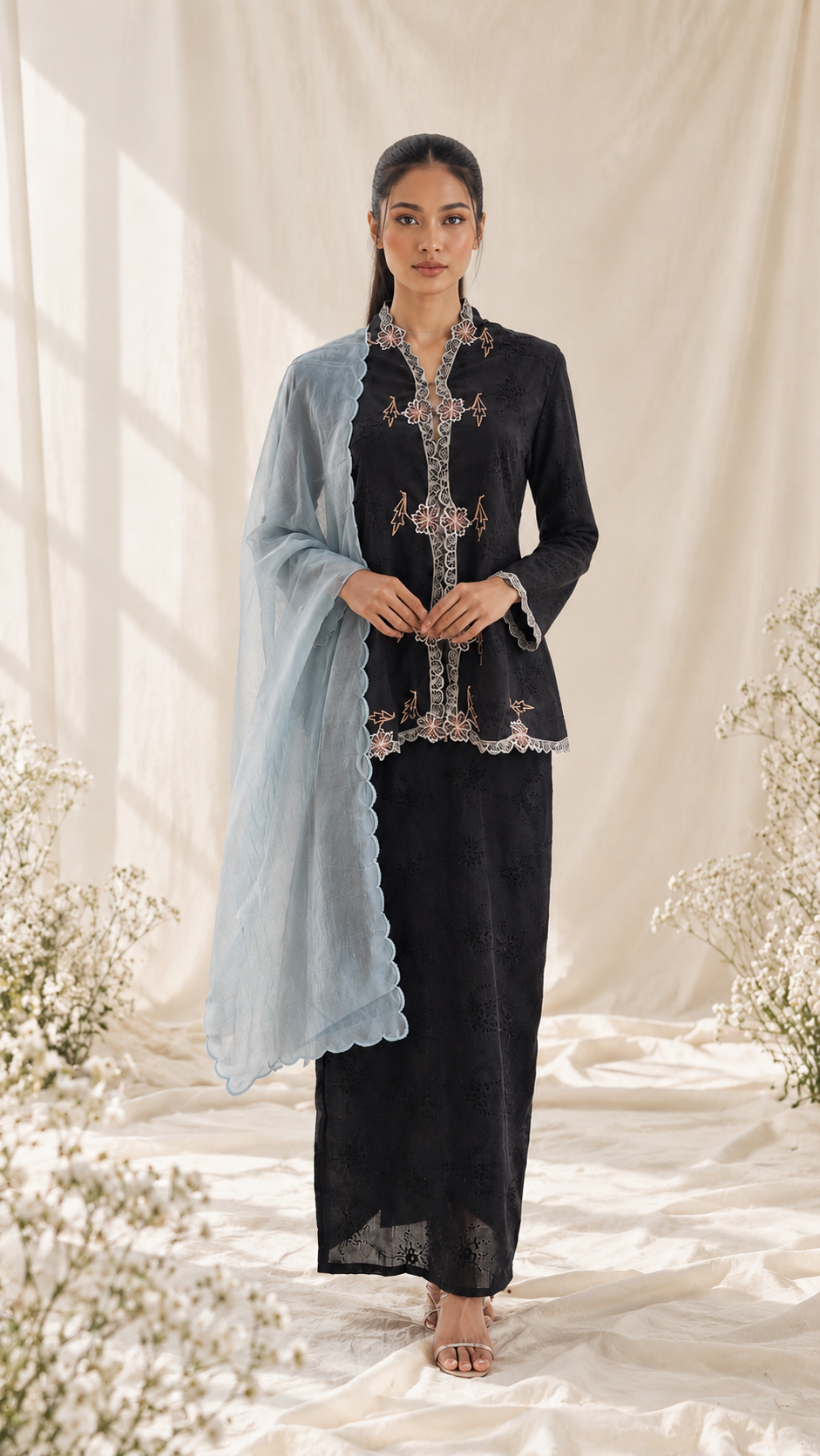 Elegant Black Kebaya Portrait