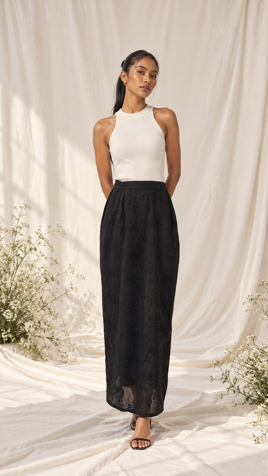 Ivory and Black Botanical Editorial