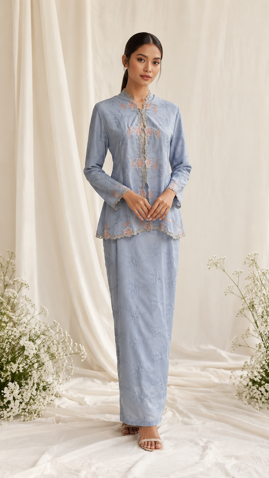 Elegant Malay-Inspired Blue Embroidered Ensemble (1)