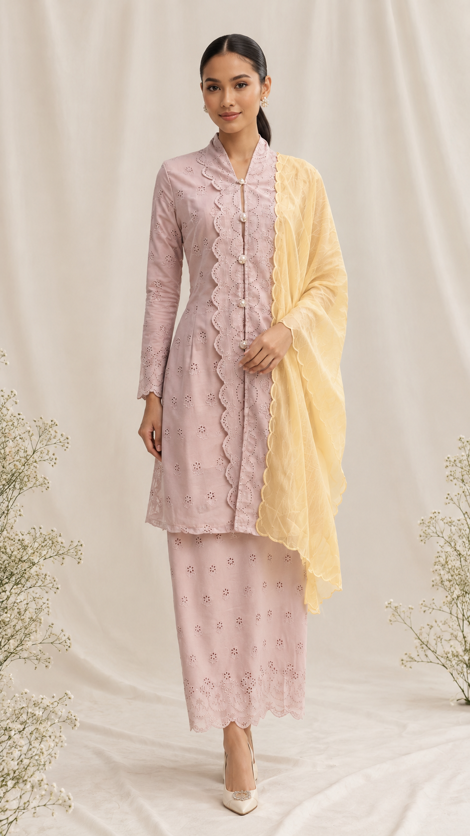 Pastel Kebaya in a Soft Studio Setting (1)