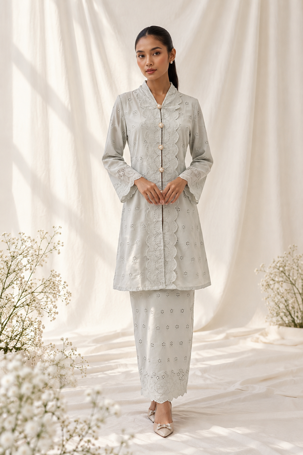 Elegant Eyelet Kebaya Portrait