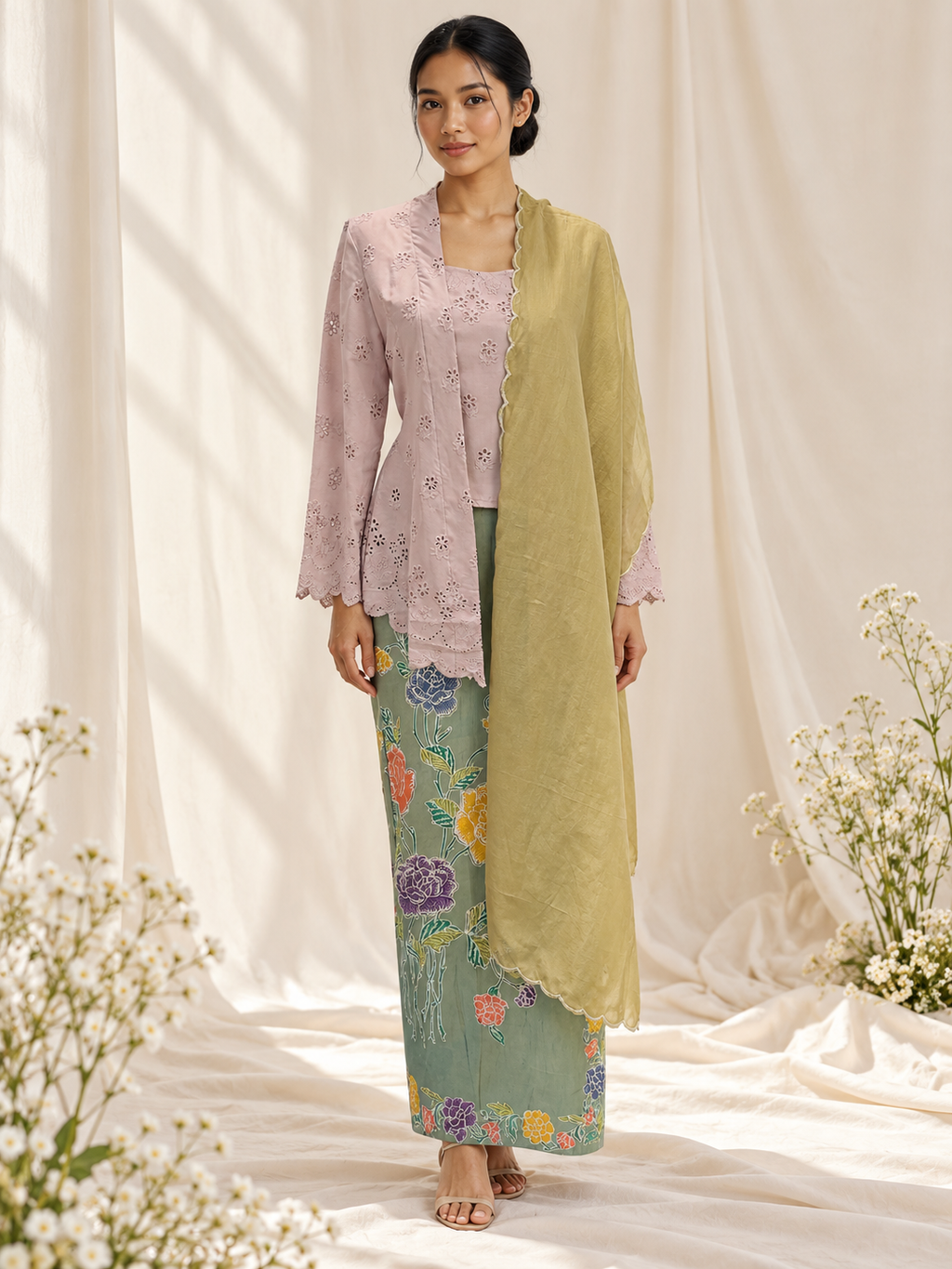 Luxury Malaysian Kebaya Editorial Portrait