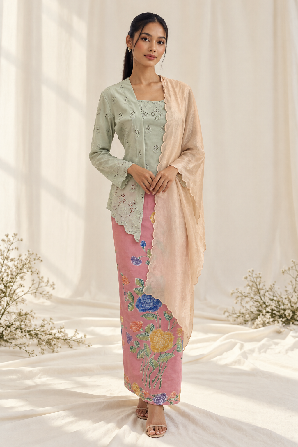 Elegant Mint Kebaya Portrait