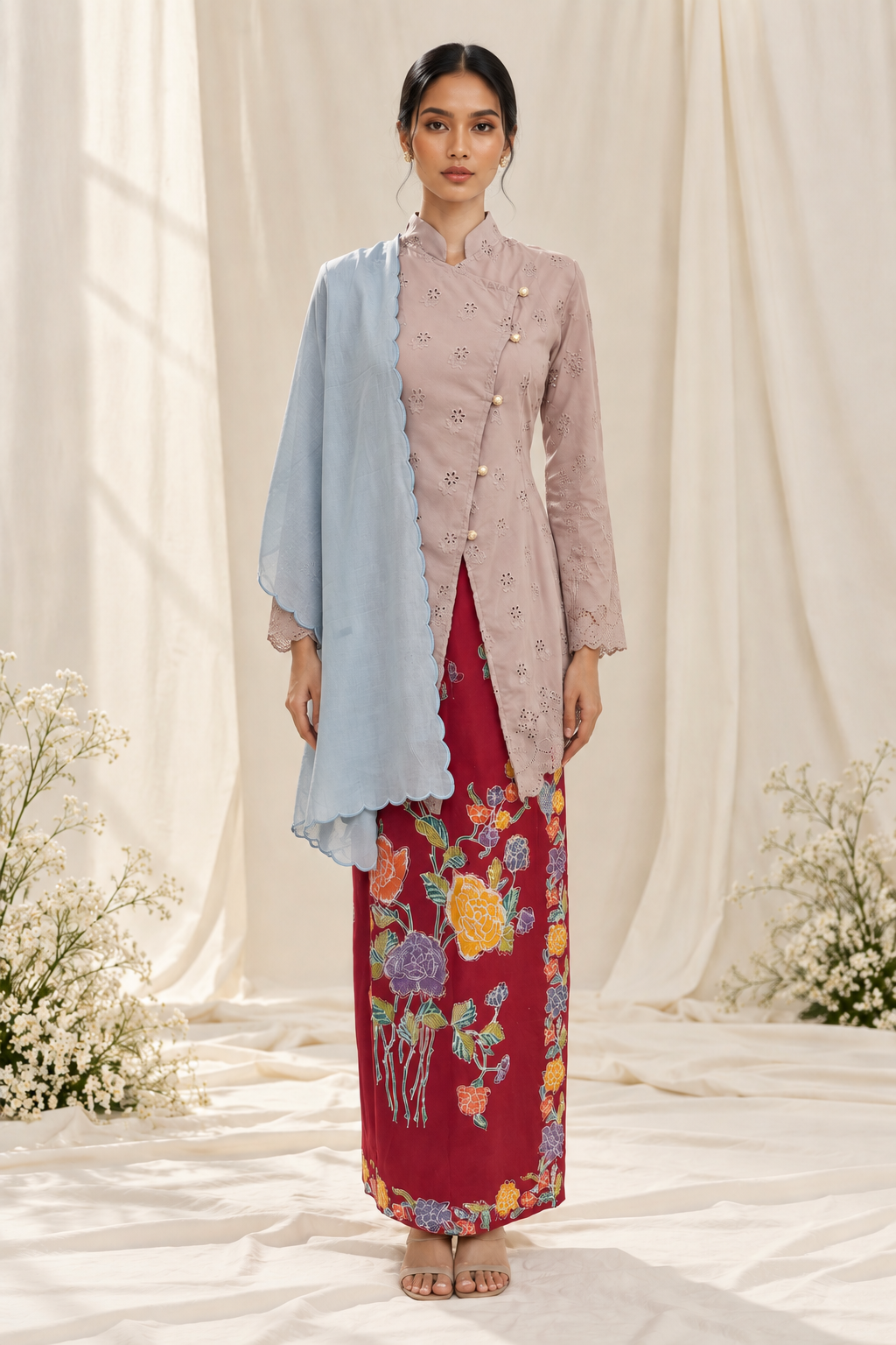 Elegant Mauve Kebaya Portrait (1)