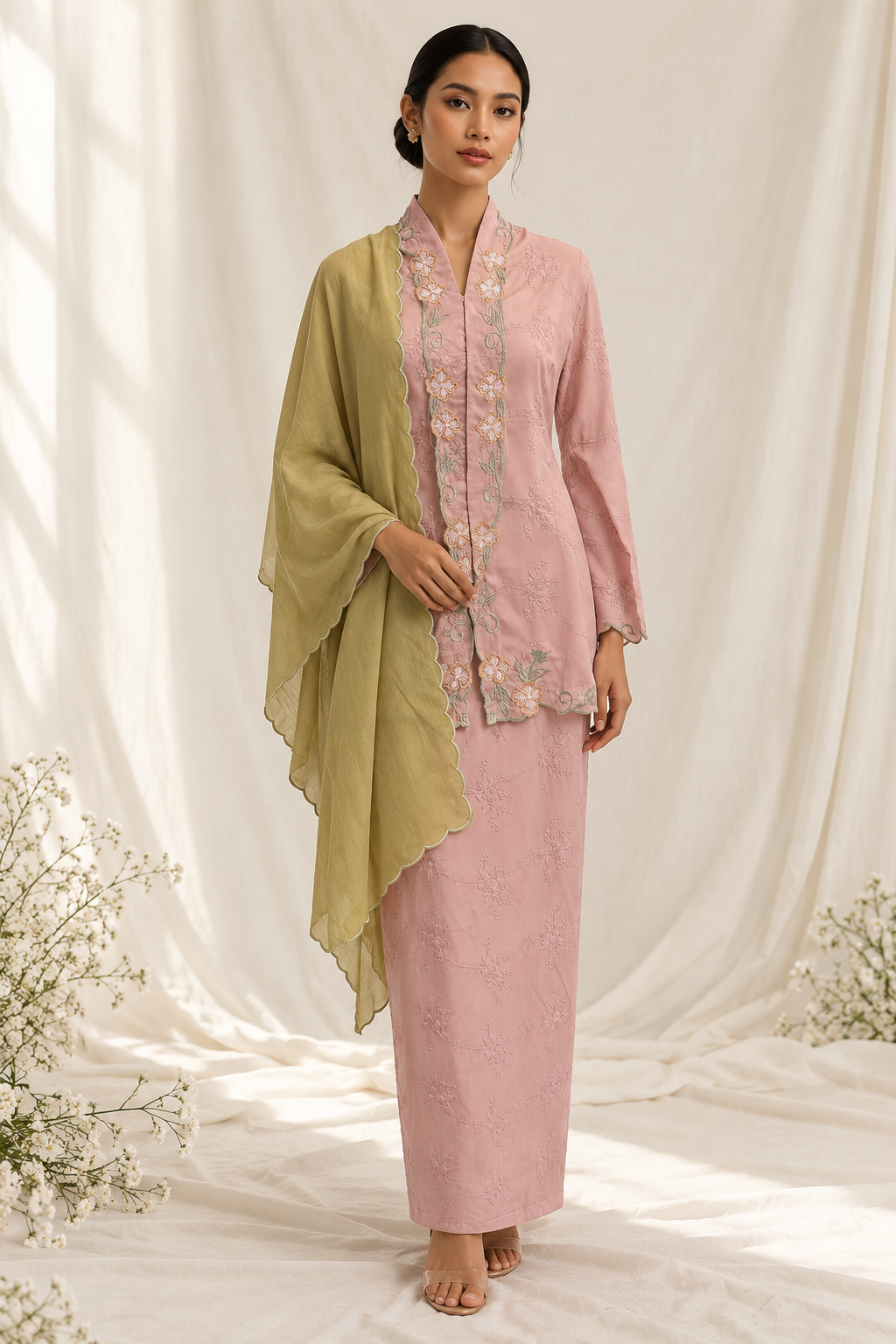 Elegant Pastel Kebaya Studio Portrait