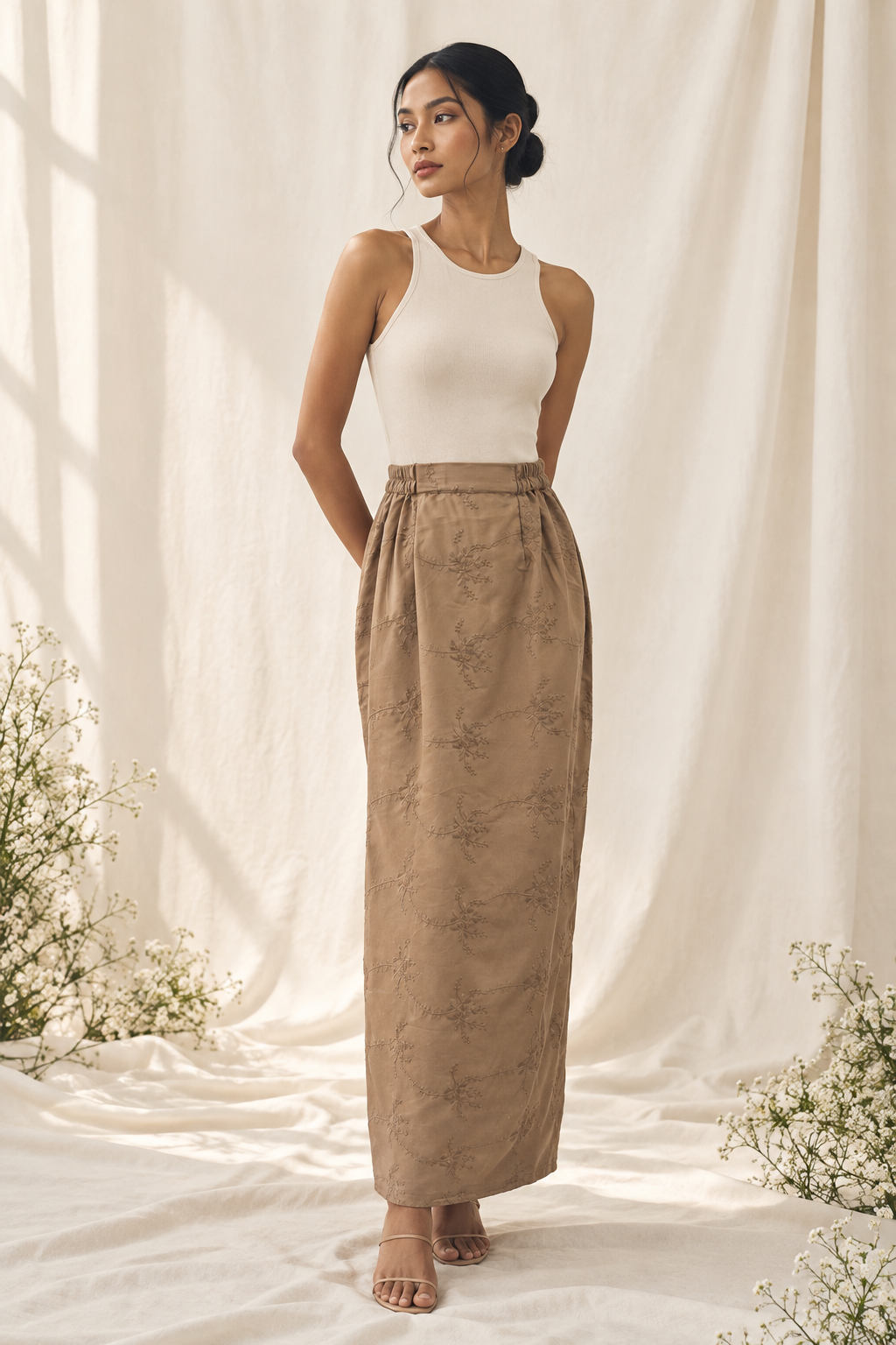 Serene Botanical Studio Portrait