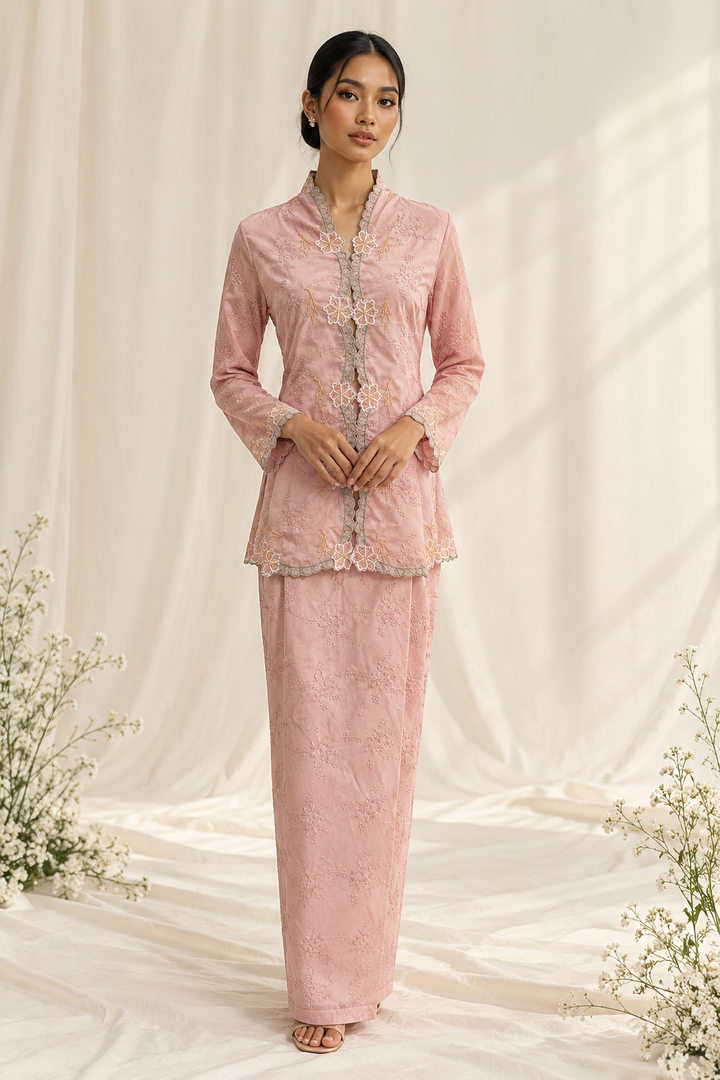 Dusty Pink Kebaya in Soft Light
