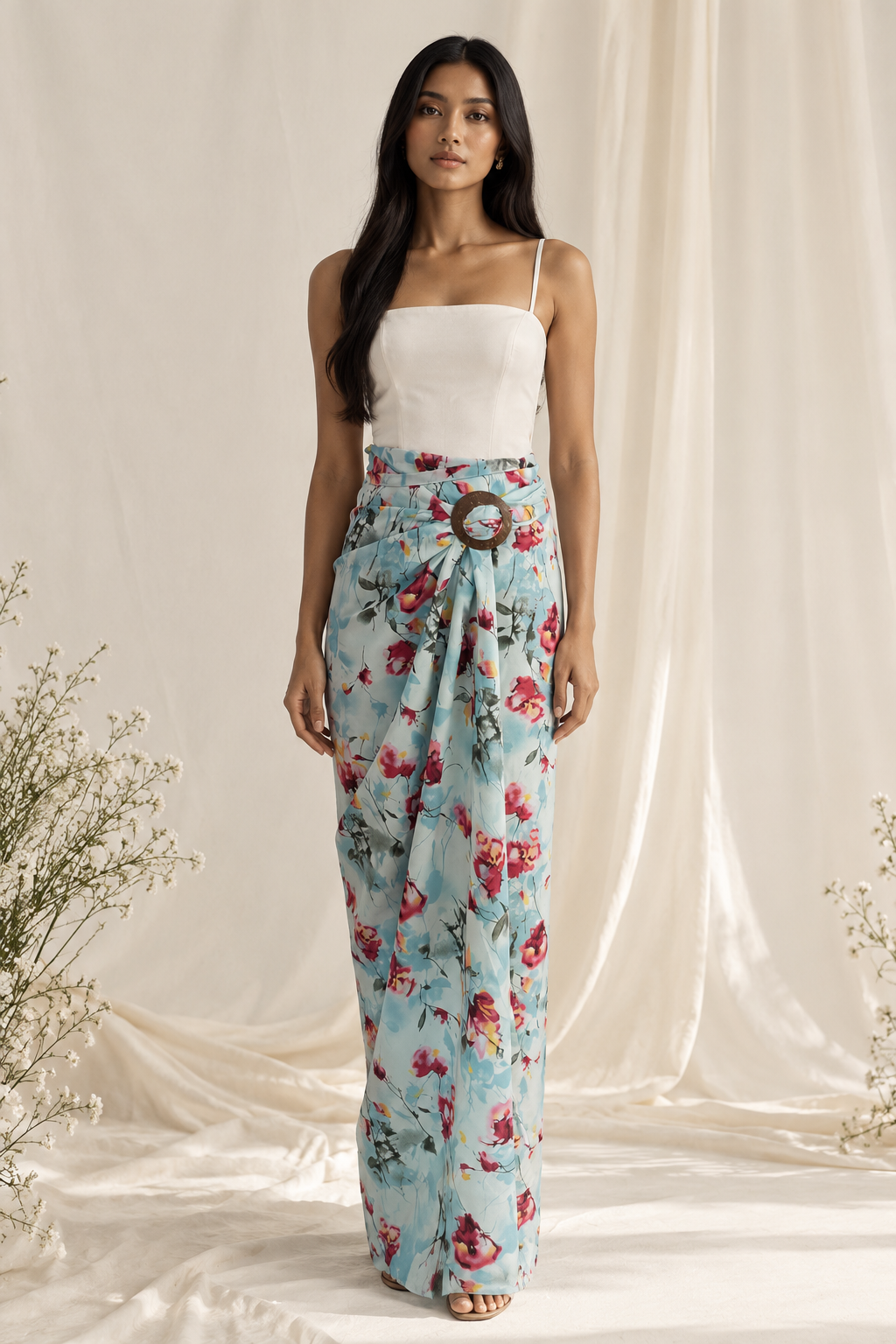 Elegant Floral Sarong Editorial