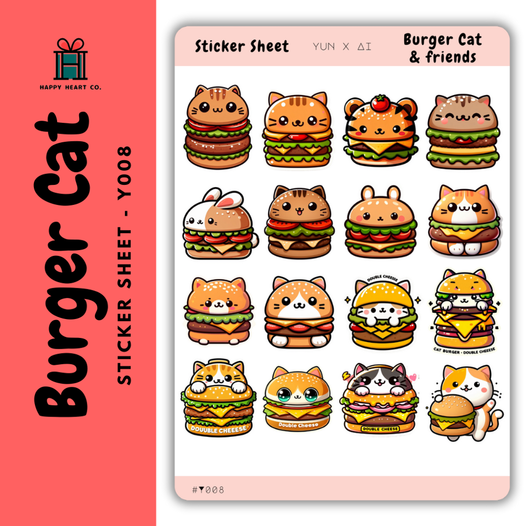 Y008-Burger Cat & friends (2)