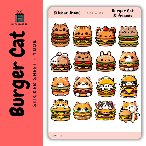 Y008-Burger Cat & friends (2)