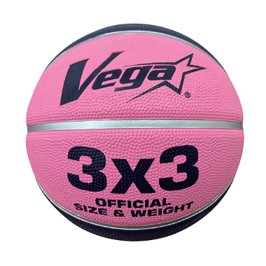 VEGA 柔軟橡膠削邊籃球(6號球大小,7號球重量)粉