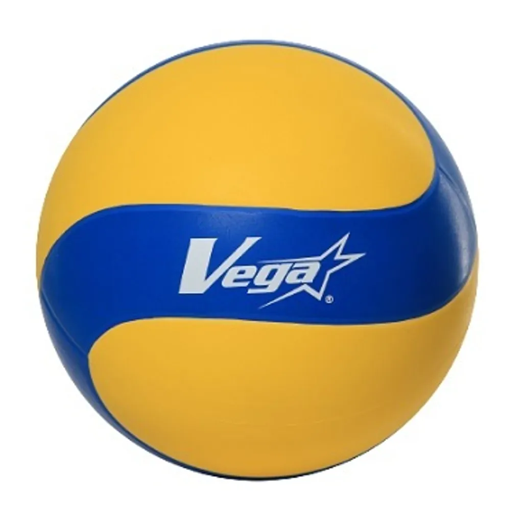 VEGA 軟式橡膠排球5號球六片貼黃藍