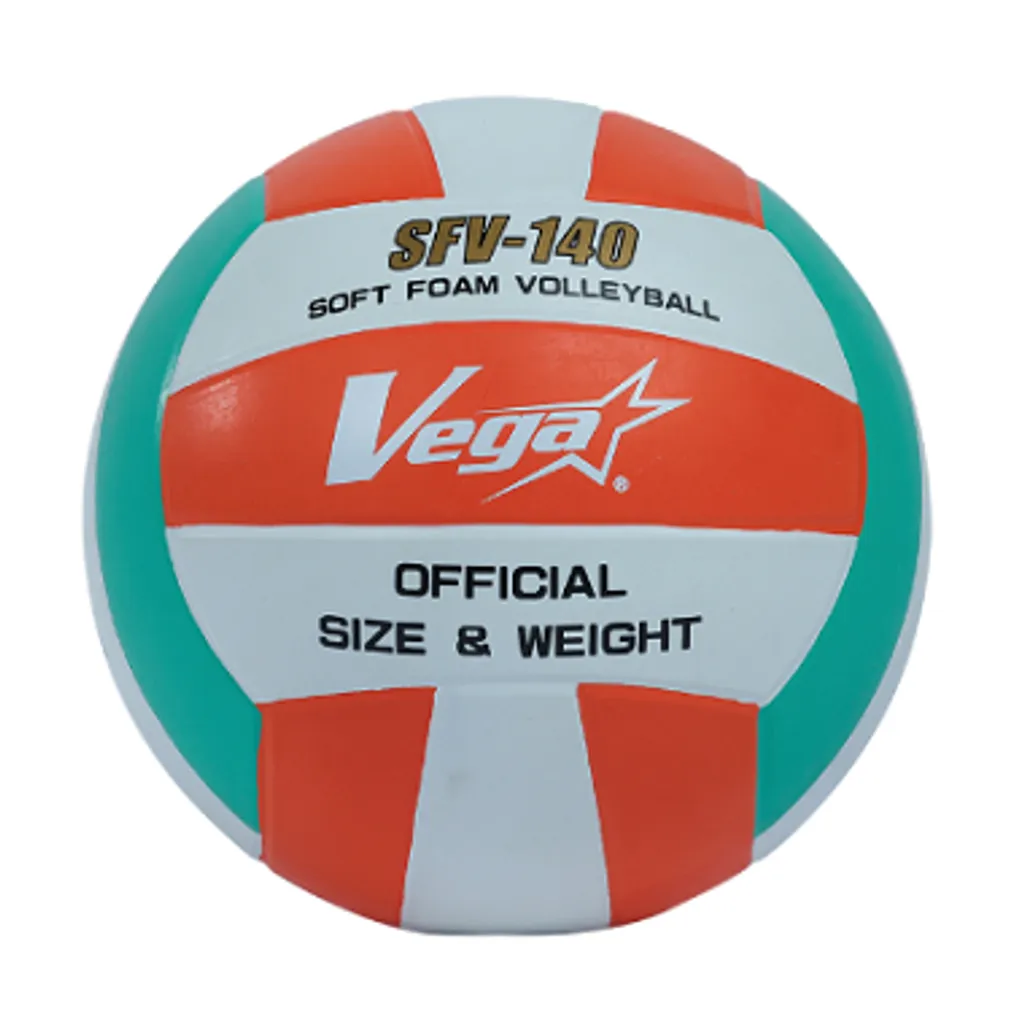 VEGA 軟式橡膠排球4號球綠橘白
