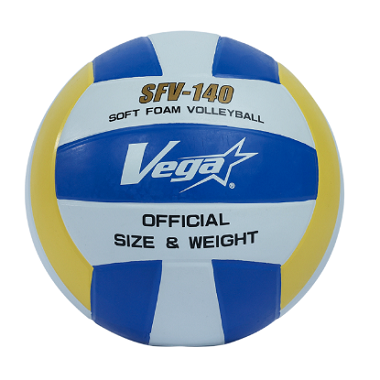 VEGA 軟式橡膠排球4號球白藍黃