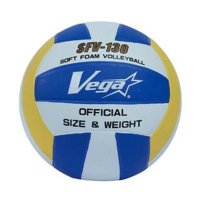 VEGA 軟式橡膠排球3號球白藍黃