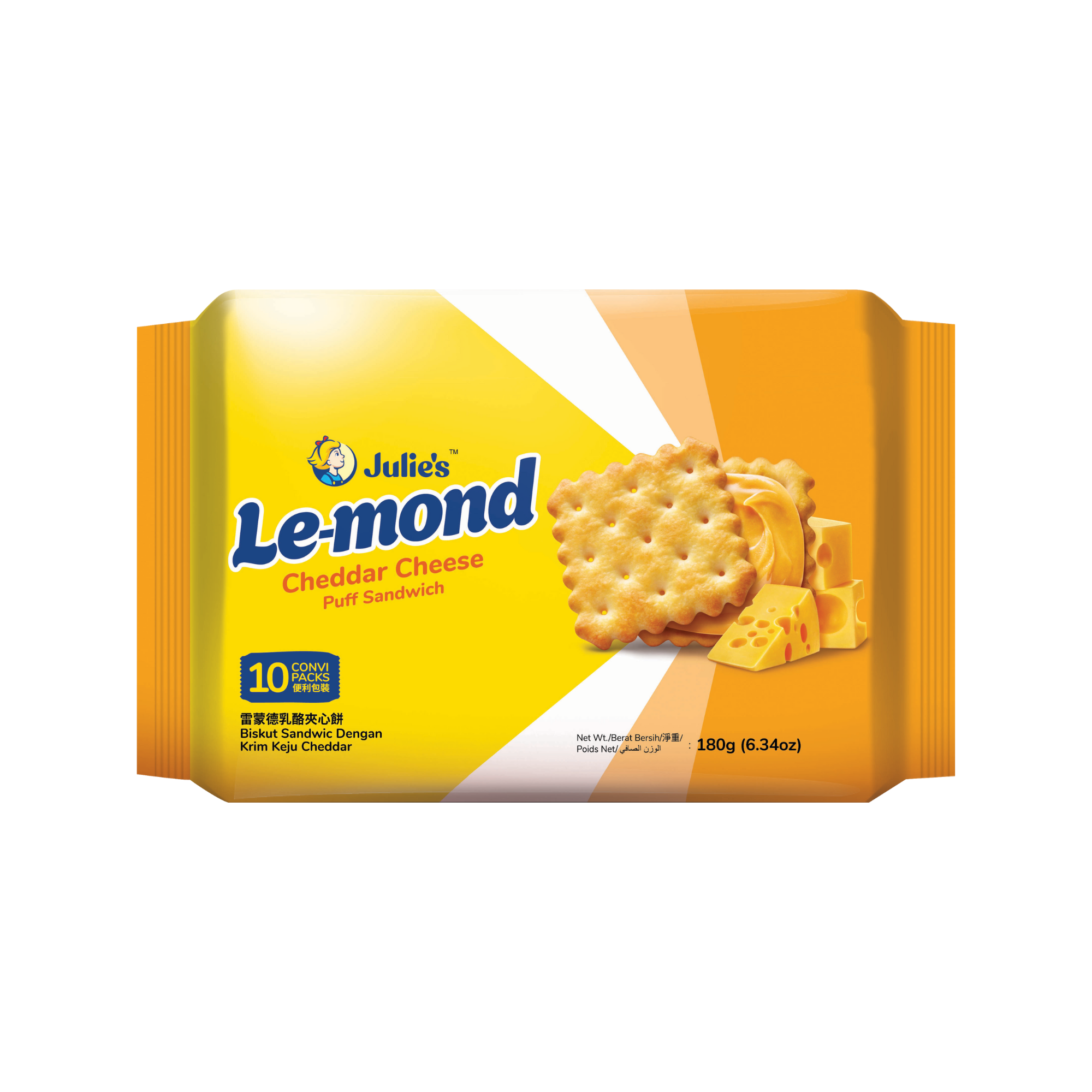 Julie's Le-mond Cheddar Cheese Puff Sandwich 180g (Plastic Tray)