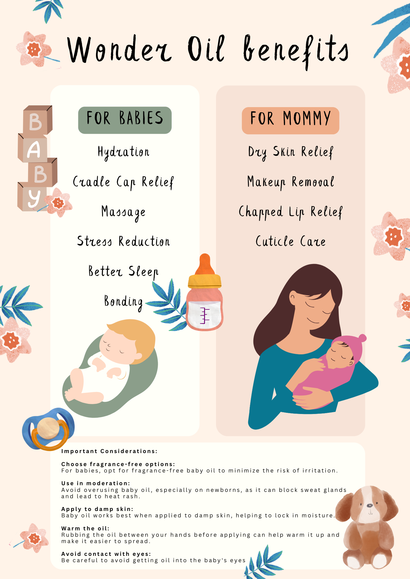 Wonder Oil for Baby & Mama benefit