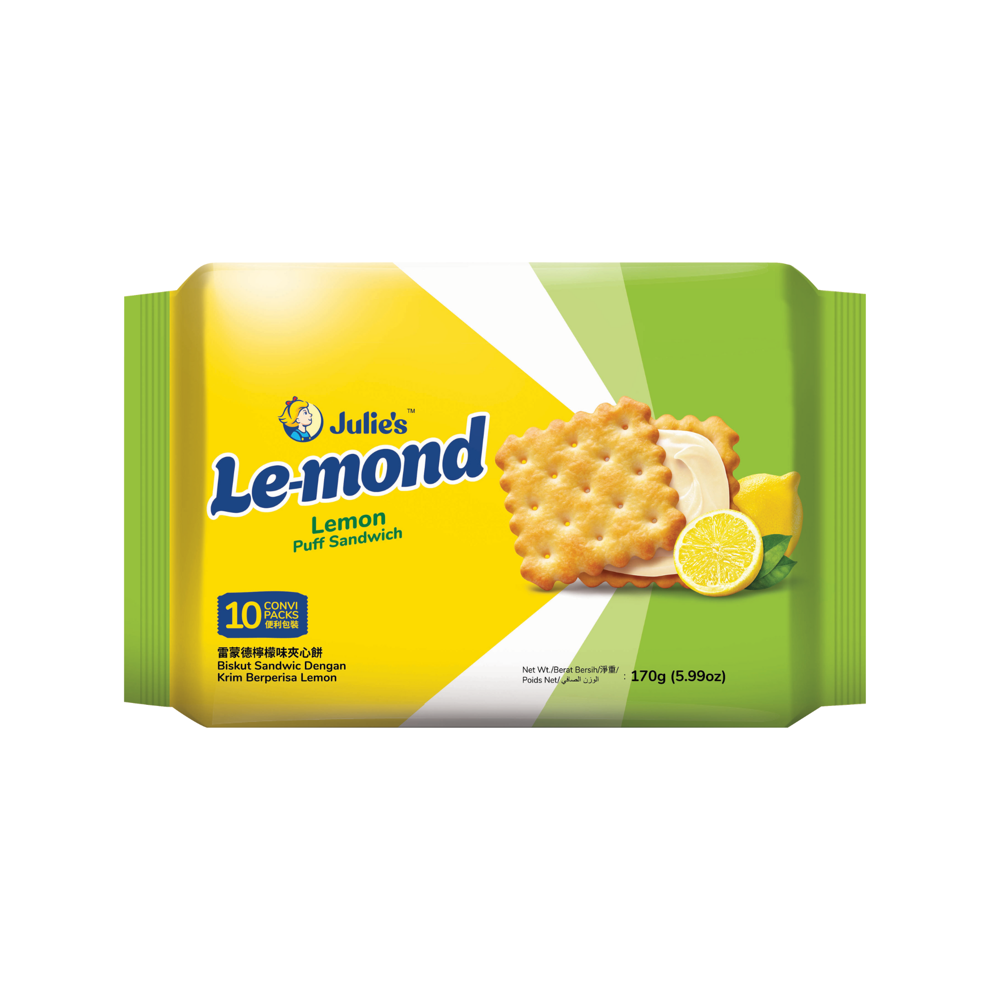Julie's Le-mond Lemon Puff Sandwich 170g (Plastic Tray)
